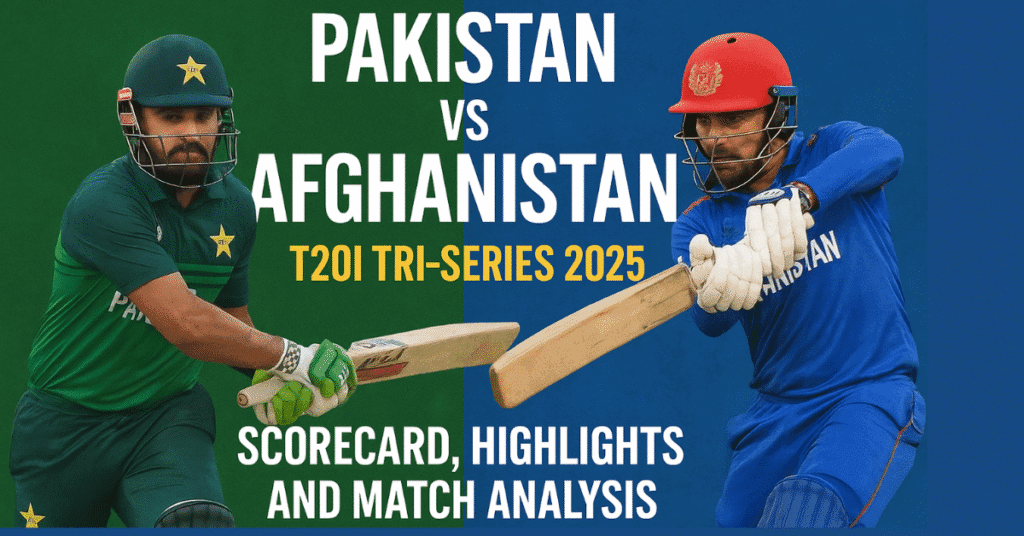 Pakistan vs Afghanistan